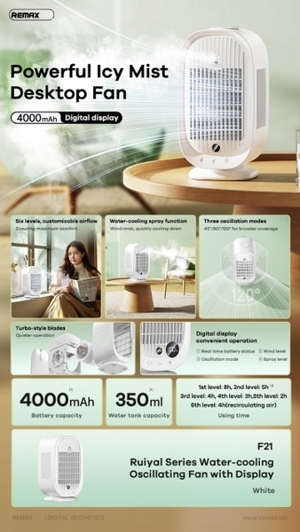 Quạt để bàn mini Remax F21