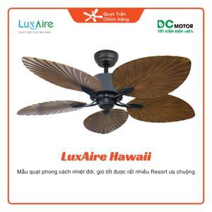 Quạt đèn trần cánh hình lá cọ sang trọng LuxAire Hawaii