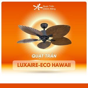 Quạt đèn trần cánh hình lá cọ sang trọng LuxAire Hawaii