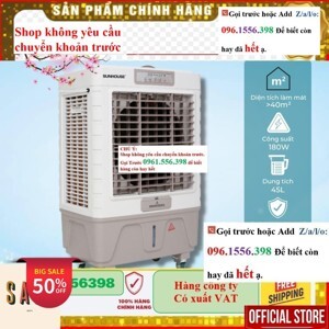Quạt điều hòa không khí Sunhouse SHD7746 - 45 lít, 180W