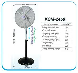 Quạt đứng Dasin KSM-2460