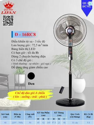 Quạt đứng Lifan D-16RC-8 - có remote