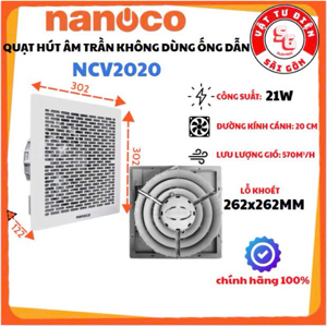 Quạt hút âm trần Nanoco NCV2020