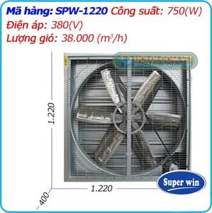 Quạt hút công nghiệp Supperwin SPW1220 (SPW-1220) - có lá sách