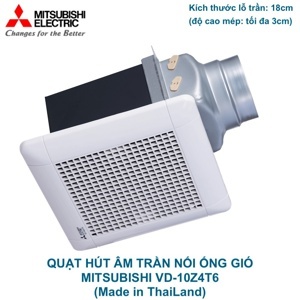 Quạt hút gió âm trần Mitsubishi VD-10Z4T6