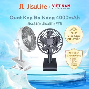 Quạt kẹp bàn tích điện Jisulife F7B