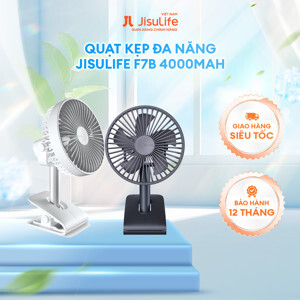 Quạt kẹp bàn tích điện Jisulife F7B