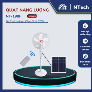 Quạt năng lượng mặt trời Jindian JD-198F