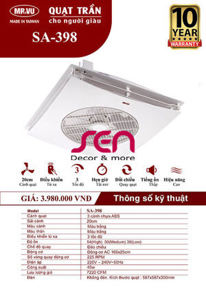 Quạt ốp trần SA-398