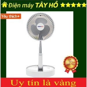 Quạt sạc điện gấp gọn Nanoco NFF1617P/ NFF1617W