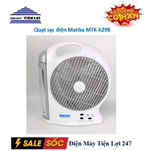 Quạt sạc điện Matika MTK-6298