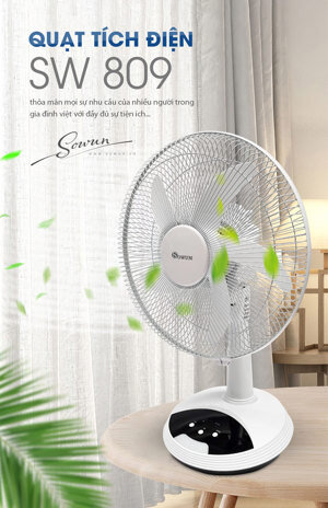 Quạt sạc điện Sowun SW 809