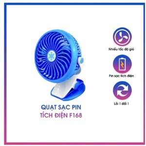 Quạt Sạc Mini Kẹp Bàn Nhỏ Gọn Cực Mát ML-F168