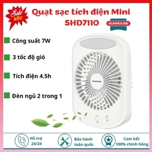 Quạt sạc Sunhouse SHD7110