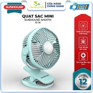 Quạt sạc Sunhouse SHD7111