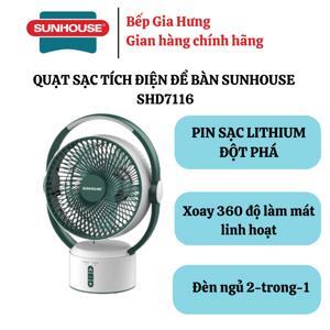 Quạt sạc Sunhouse SHD7116