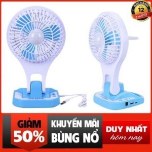 Quạt sạc tích điện có đèn 2in1 MINI FAN SH-5588