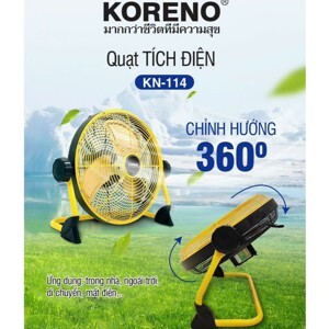 Quạt sạc tích điện lưu điện Koreno KN-114