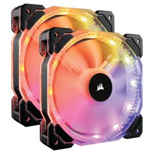 Quạt tản nhiệt Corsair HD140 RGB LED High Performance 140mm PWM Fan — Twin Pack with Controller (CO-9050069-WW)