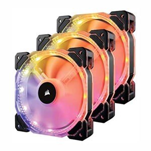 Quạt tản nhiệt Corsair HD140 RGB LED High Performance 140mm PWM Fan — Twin Pack with Controller (CO-9050069-WW)