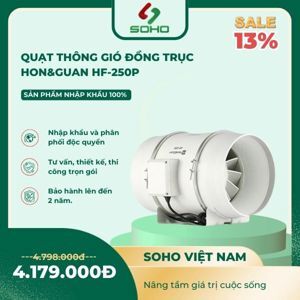Quạt thông gió đồng trục Hon&Guan HF-250P