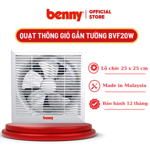 Quạt thông gió gắn tường Benny BVF20W