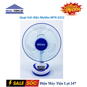 Quạt tích điện Matika MTK-6212