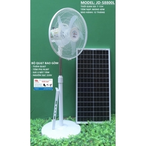 Quạt tích điện năng lượng mặt trời Jindian JD-S8800