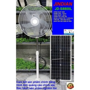 Quạt tích điện năng lượng mặt trời Jindian JD-S8800