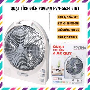 Quạt tích điện Povena PVN-5624 6in1