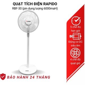 Quạt tích điện Rapido RBF-30