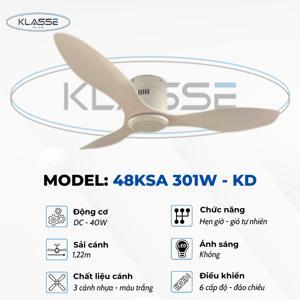 Quạt trần 3 cánh Klasse 48KSA 301B/W - KD