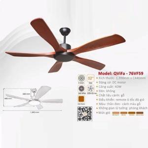 Quạt trần 5 cánh Vifa 76VF59