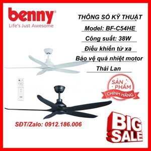 Quạt trần Benny 5 cánh BF-C54HE