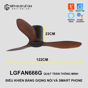 Quạt trần 3 cánh LGFAN666G