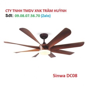 Quạt trần đèn Sinwa 8 cánh DC08