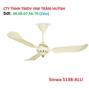 Quạt trần Sinwa 3 cánh S138-ALU