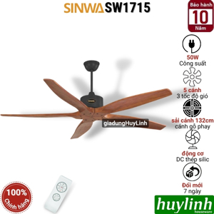 Quạt trần Sinwa 5 cánh SW1715