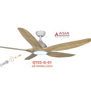 Quạt trần DC Asia 5 cánh QT03-G-01