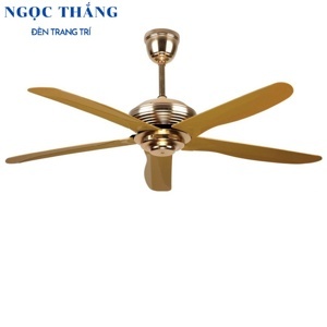 Quạt trần đèn 5 cánh sải rộng trang trí tân cổ điển QT-666