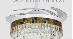 Quạt trần đèn pha lê 4 cánh D-9177
