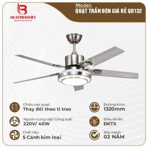 Quạt trần đèn 6 cánh QD132