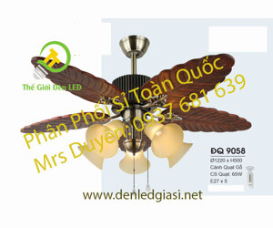 Quạt trần đèn 5 cánh DQ 9058