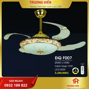 Quạt trần đèn 4 cánh DQ F007
