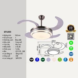 Quạt trần đèn trang trí QT.4203