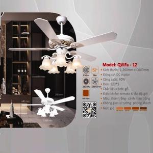 Quạt trần đèn 5 cánh ViFa-12