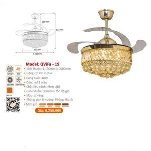 Quạt trần đèn 4 cánh ViFa-19
