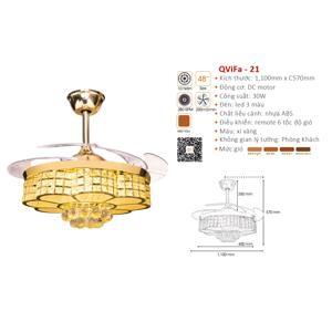 Quạt trần đèn 4 cánh ViFa-21