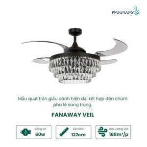 Quạt trần đèn Fanaway 4 cánh Veil LuxuryFan 212922