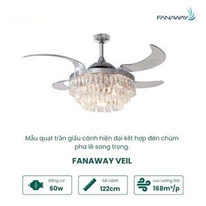 Quạt trần Fanaway 4 cánh Veil LuxuryFan 212923